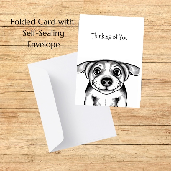 Whimsical Beagle Blank Notecards with Peel and Stick Envelopes - Picture 6 of 11